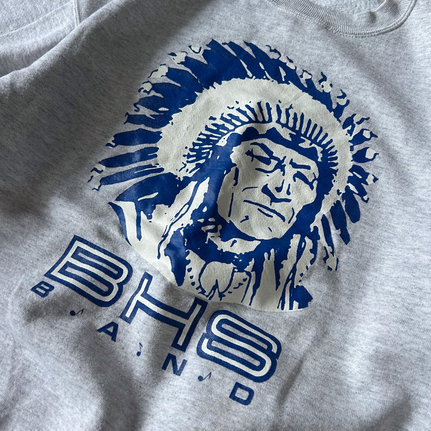Grey Jerzees Super Sweatshirt with Chief Graphic
