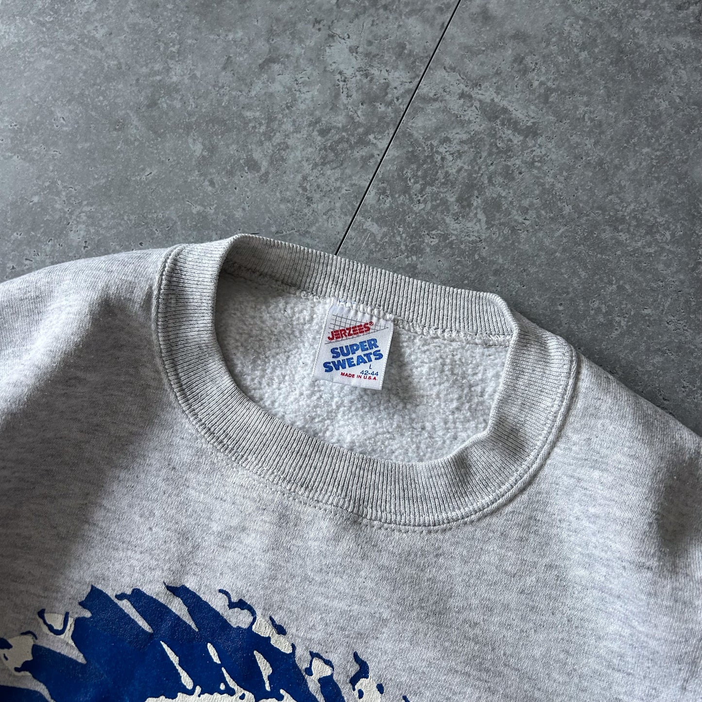 Grey Jerzees Super Sweatshirt with Chief Graphic