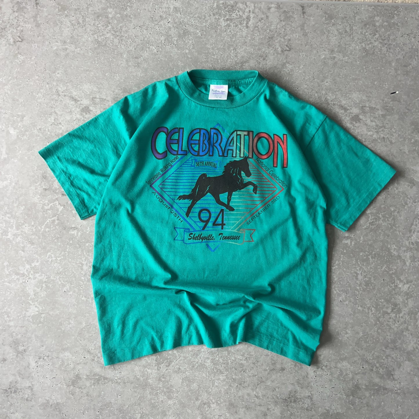 Vintage Men's Single Stitch Fashion Gear Tennessee Walking Horse National Celebration Tee