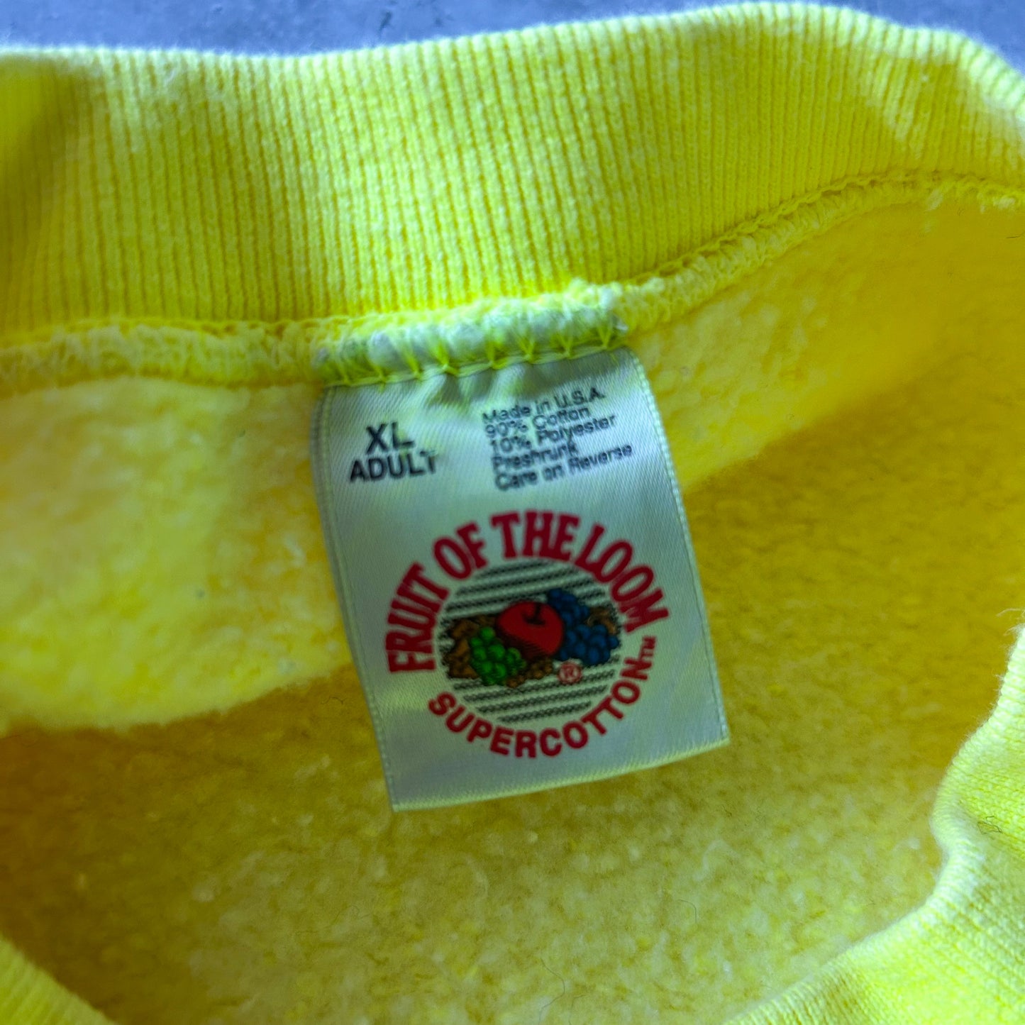 1980s | Vibrant Yellow Blank Sweatshirt