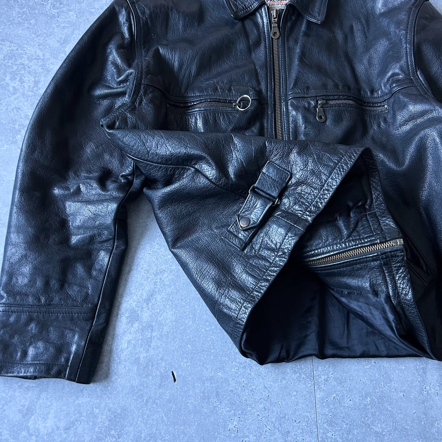 1990s | Vintage Expressions Black Leather Jacket