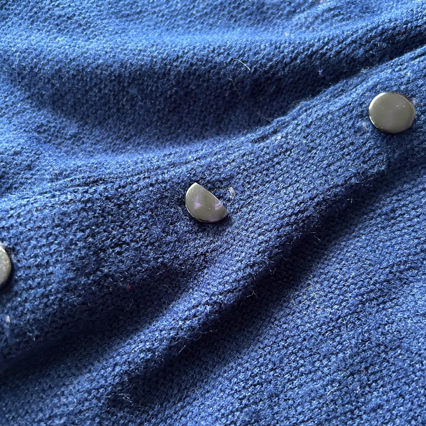 Vintage Briar MacNeil Navy Orlon Acrylic Button Cardigan Sweater