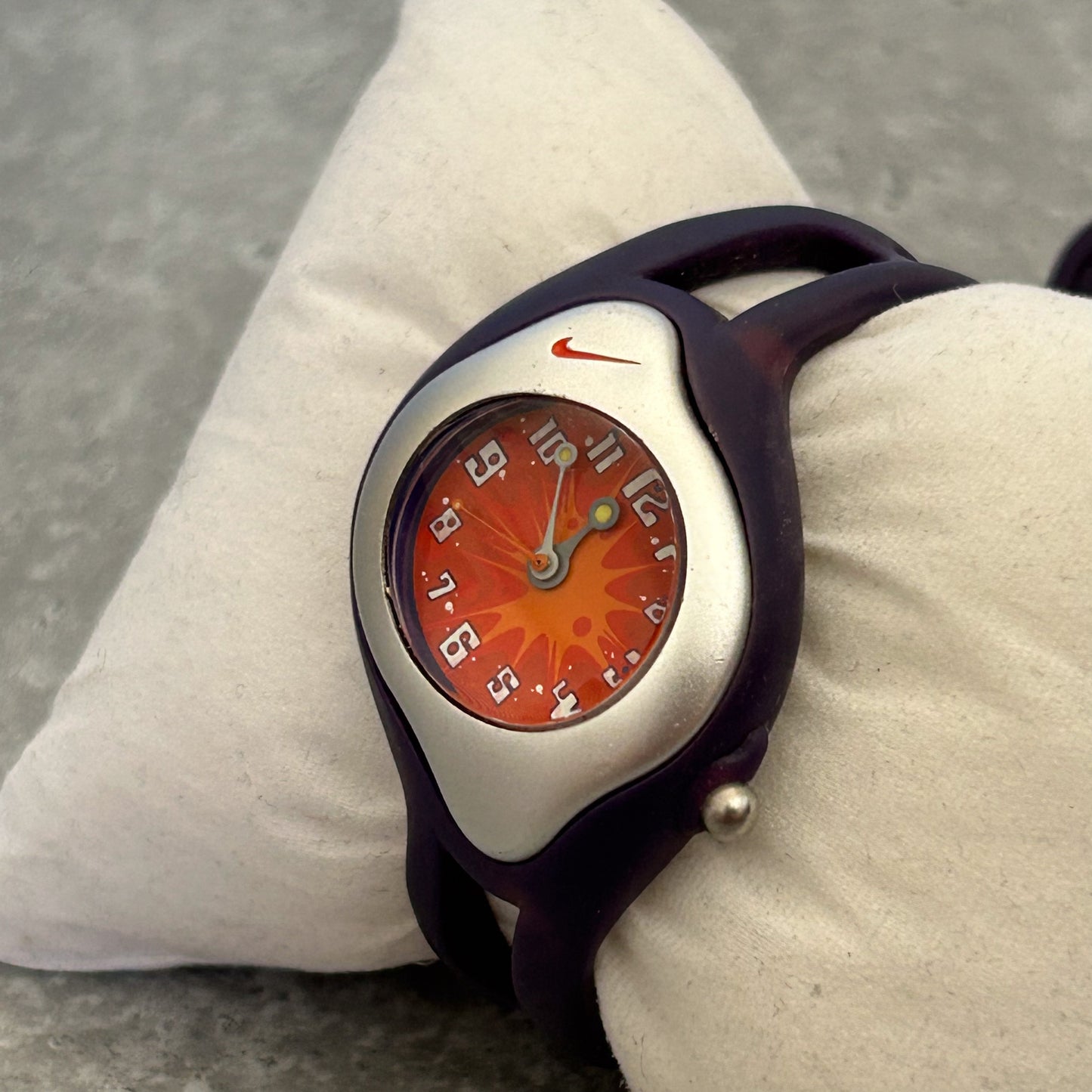 y2k Nike Triax Sport Watch with Purple Strap