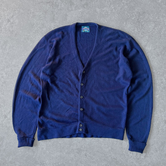 1980s | Vintage Jantzen Navy Blue Cardigan Sweater