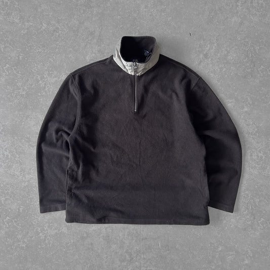 GAP Black Quarter-Zip Fleece Pullover