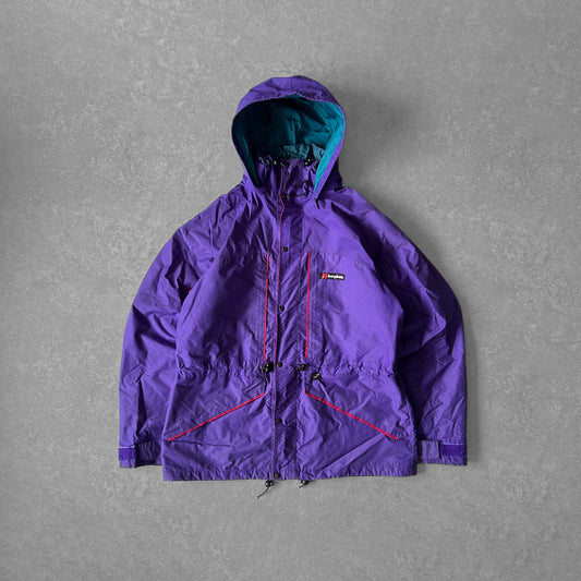 Berghaus Purple Outdoor Shell Jacket with Teal Lining and Red Piping