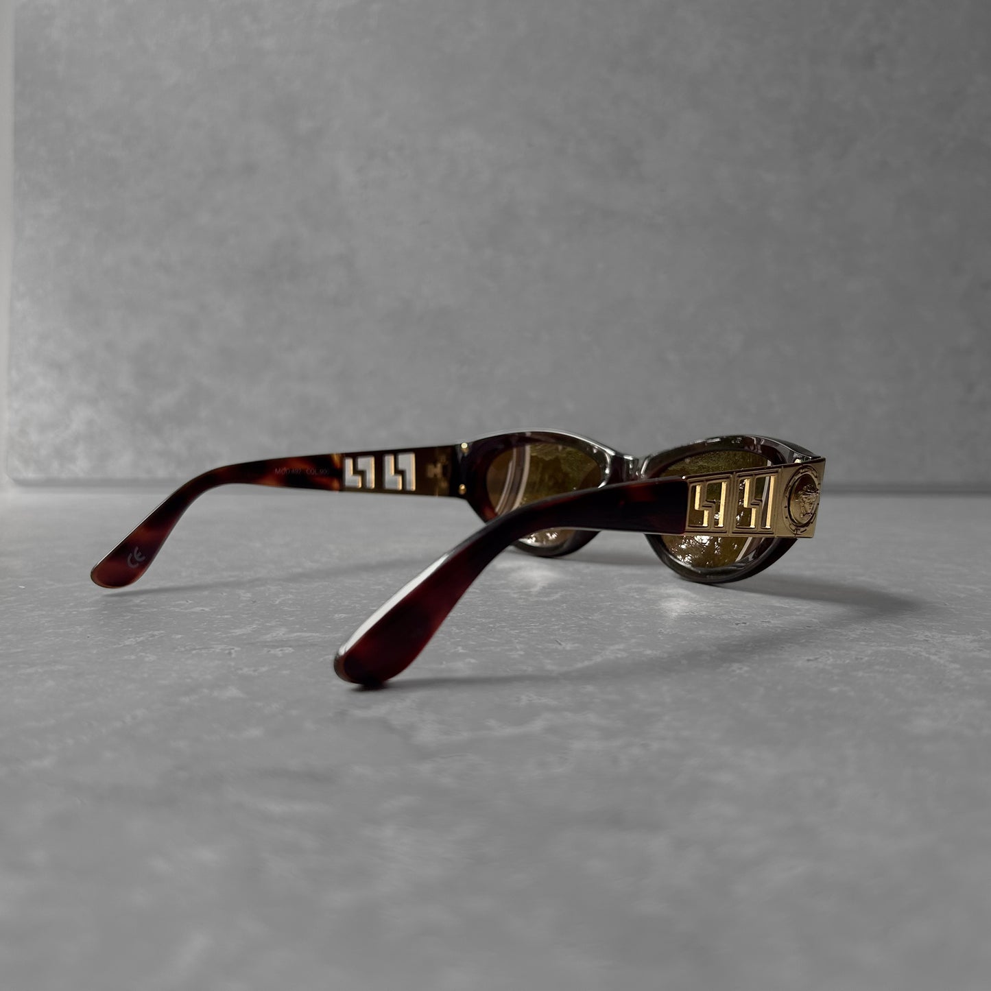 1990s | Vintage Versace Medusa and Tortoiseshell Sunglasses (MOD 492 COL900)