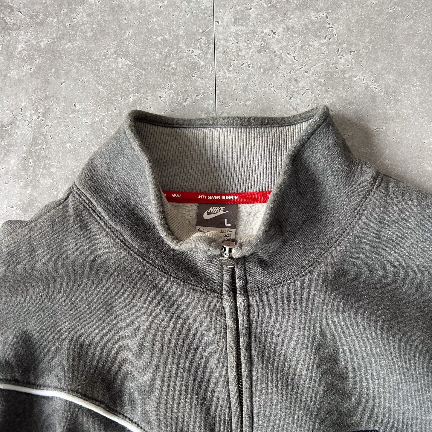 Nike Air Zip-Up Track Jacket – Grey with White Piping