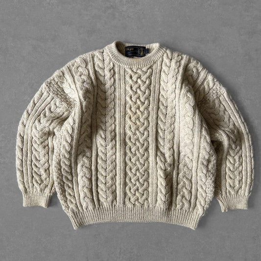 1990s - chuncky cable knitted pattern jumper
