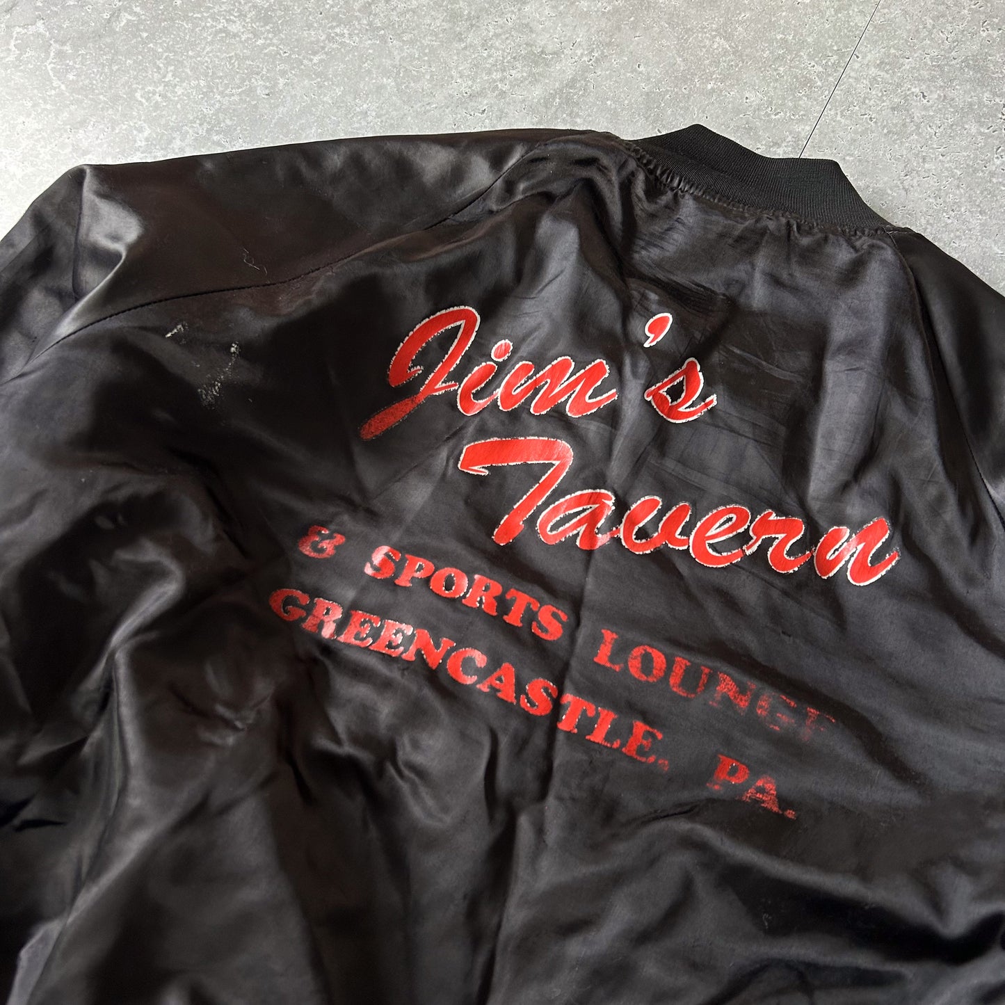 Jim's Tavern Satin Bomber Jacket