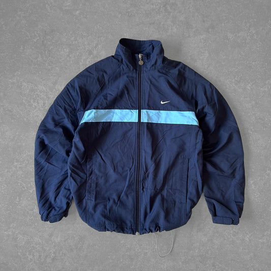 Nike Navy Blue Track Jacket with Sky Blue Stripe