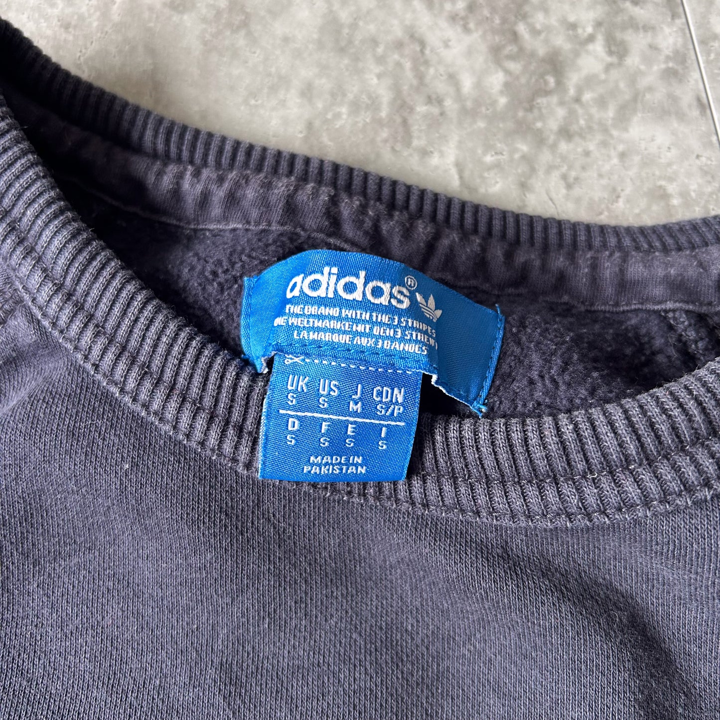 Adidas Navy Trefoil Logo Sweatshirt