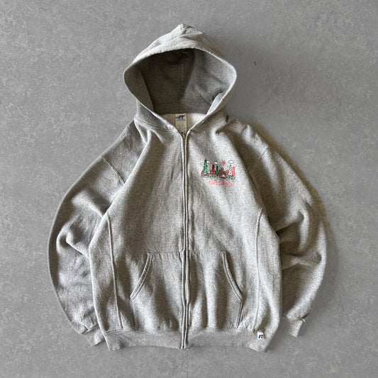Vintage Chicago Skyline Zip-Up Hoodie