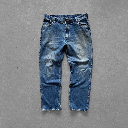Wrangler Blue Distressed Denim Jeans
