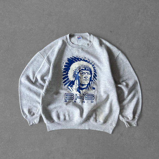 Grey Jerzees Super Sweatshirt with Chief Graphic