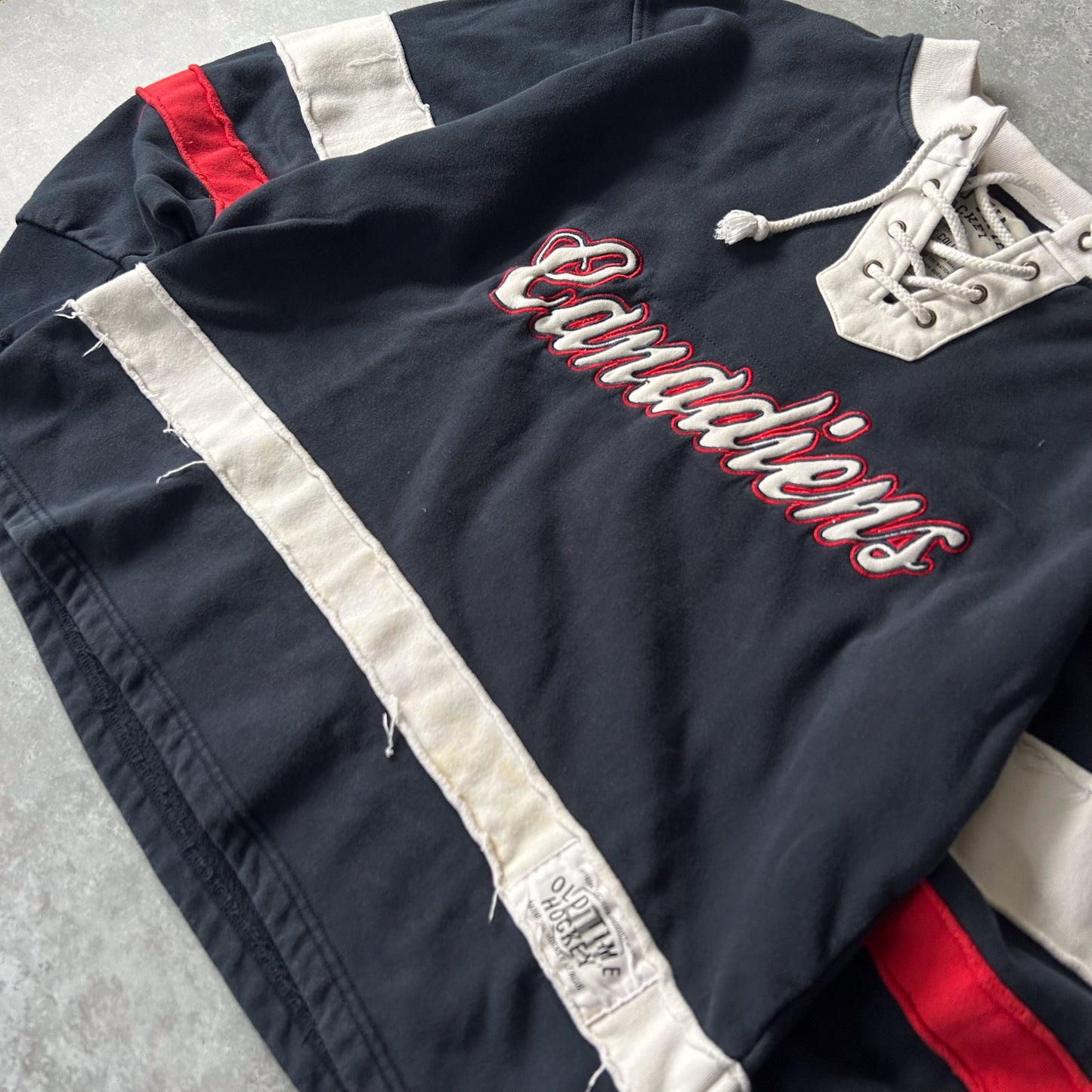 Old Time Hockey Montreal Canadiens Lace-Up Pullover Sweatshirt