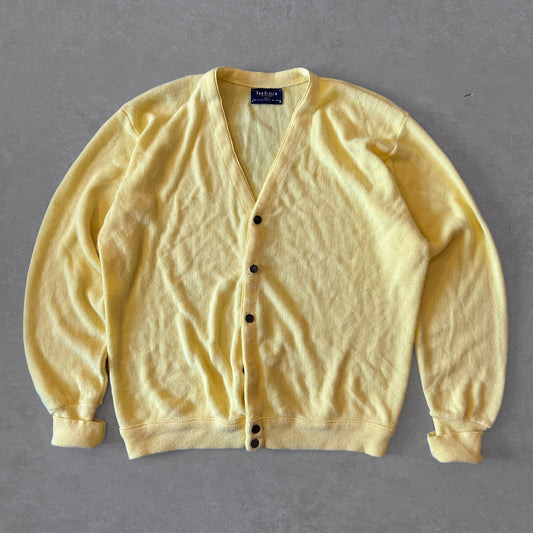 1980s | Vintage Van Heusen Yellow Cardigan