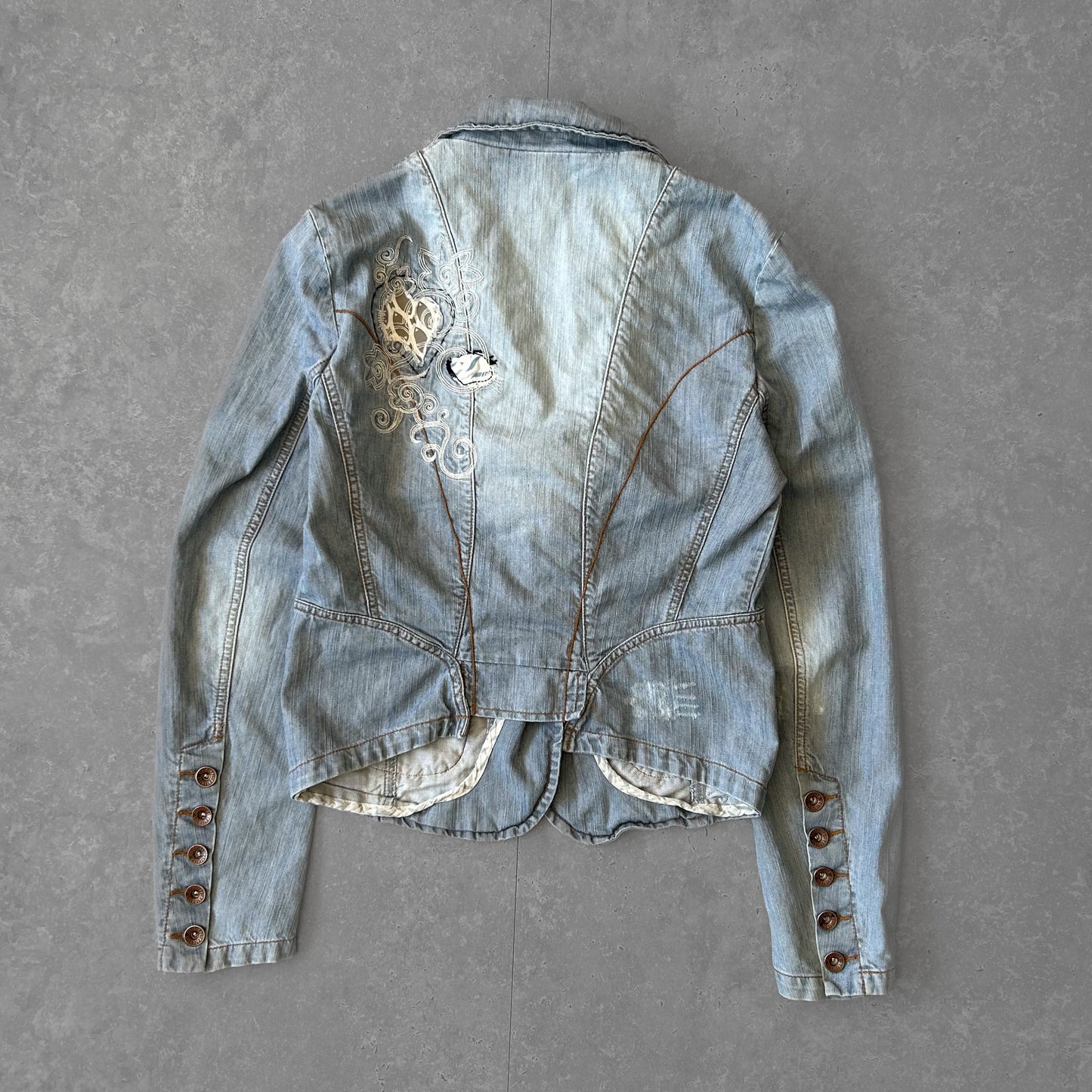 IKKS Light Blue Denim Blazer Jacket