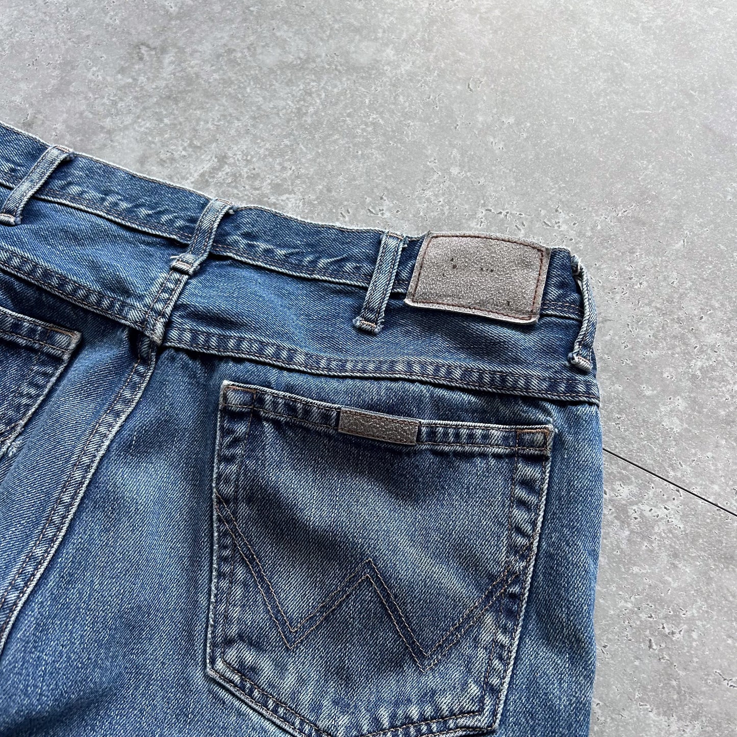 Wrangler Blue Distressed Denim Jeans