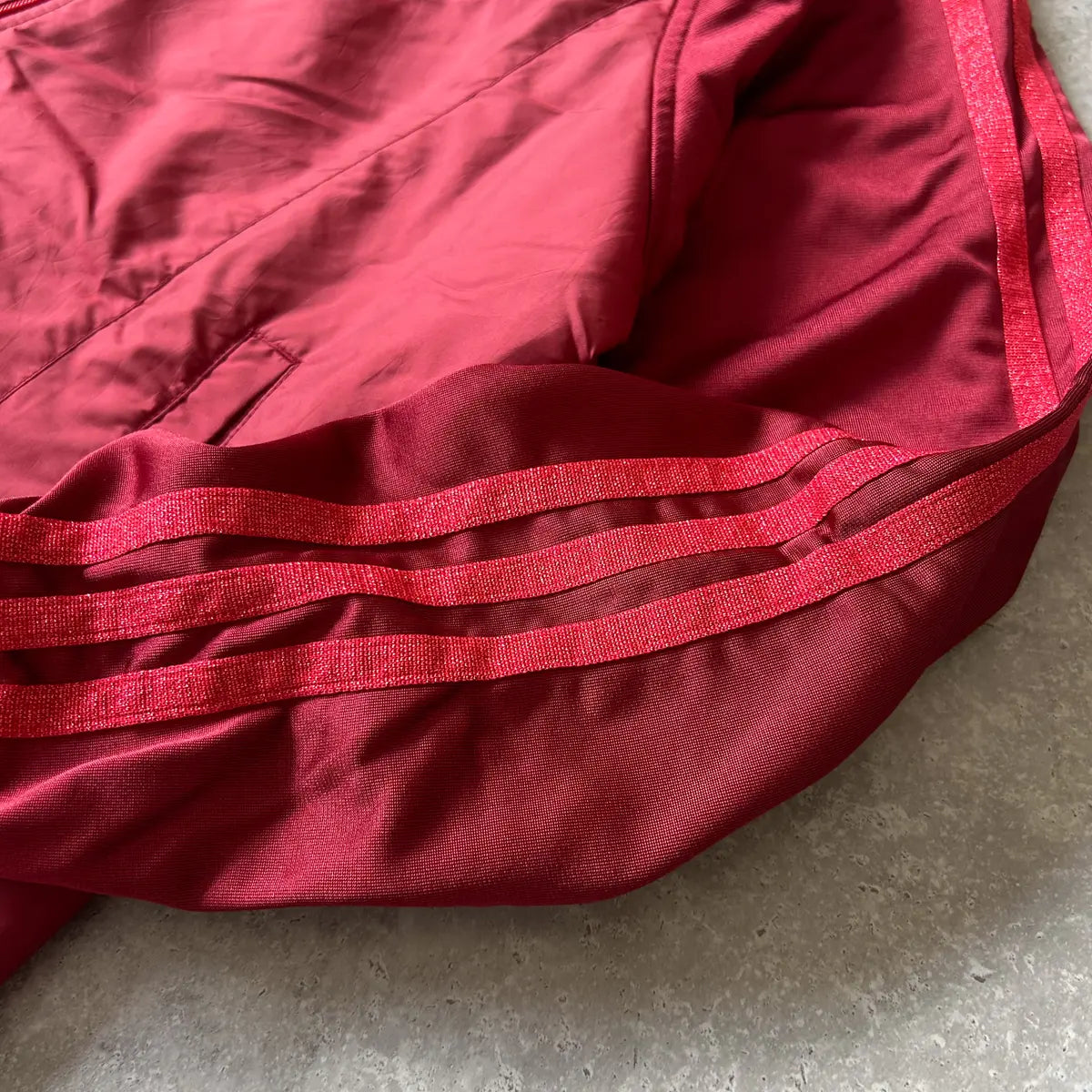 Adidas Climawarm Burgundy 3-Stripe Full-Zip Track Jacket