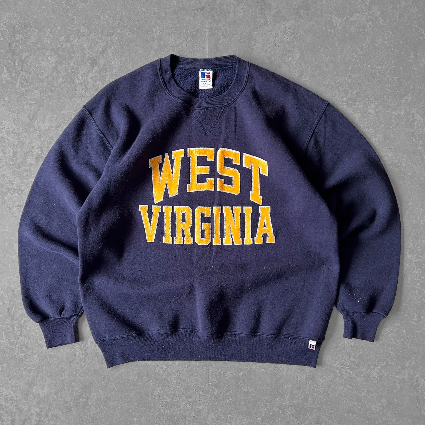 1990s - vintage russell athletic west virginia sweatshirt