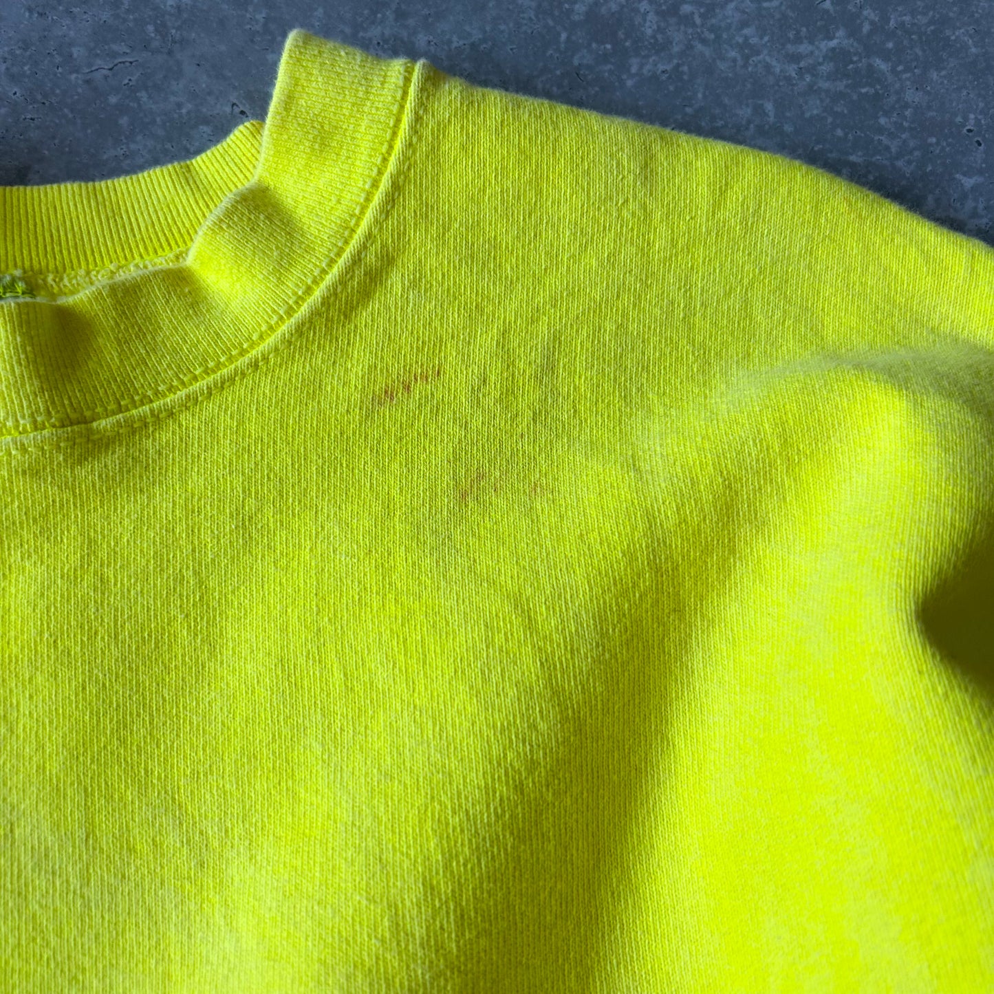 1980s | Vibrant Yellow Blank Sweatshirt