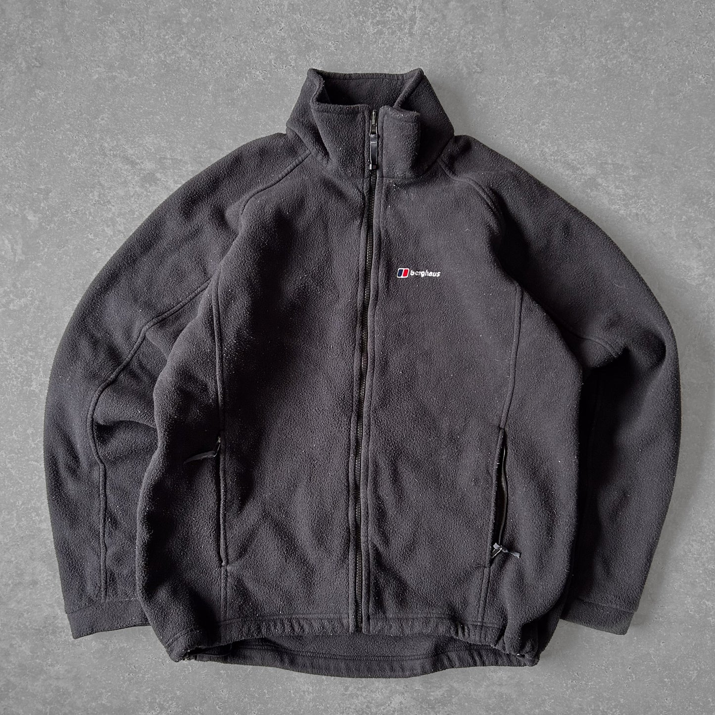 2000s - Berghaus Black Full-Zip Fleece Jacket