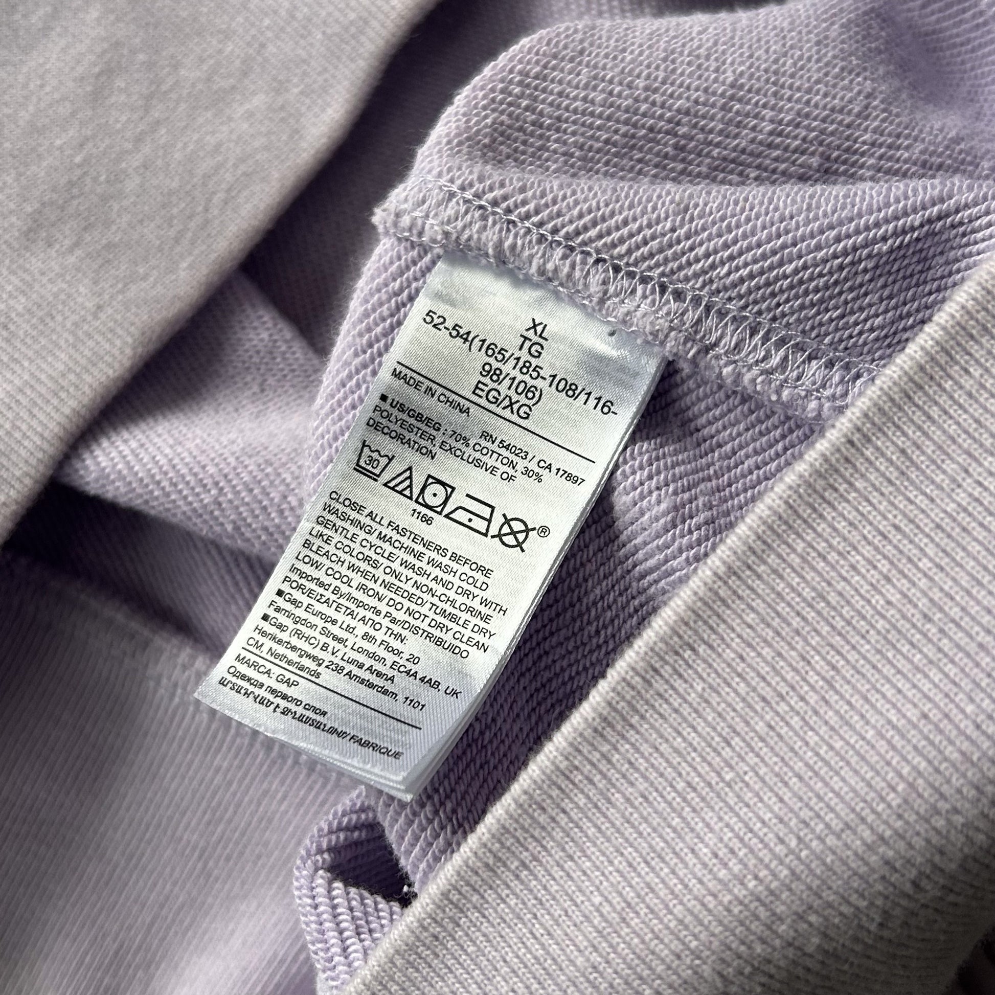 GAP Lavender Logo Zip-Up Hoodie