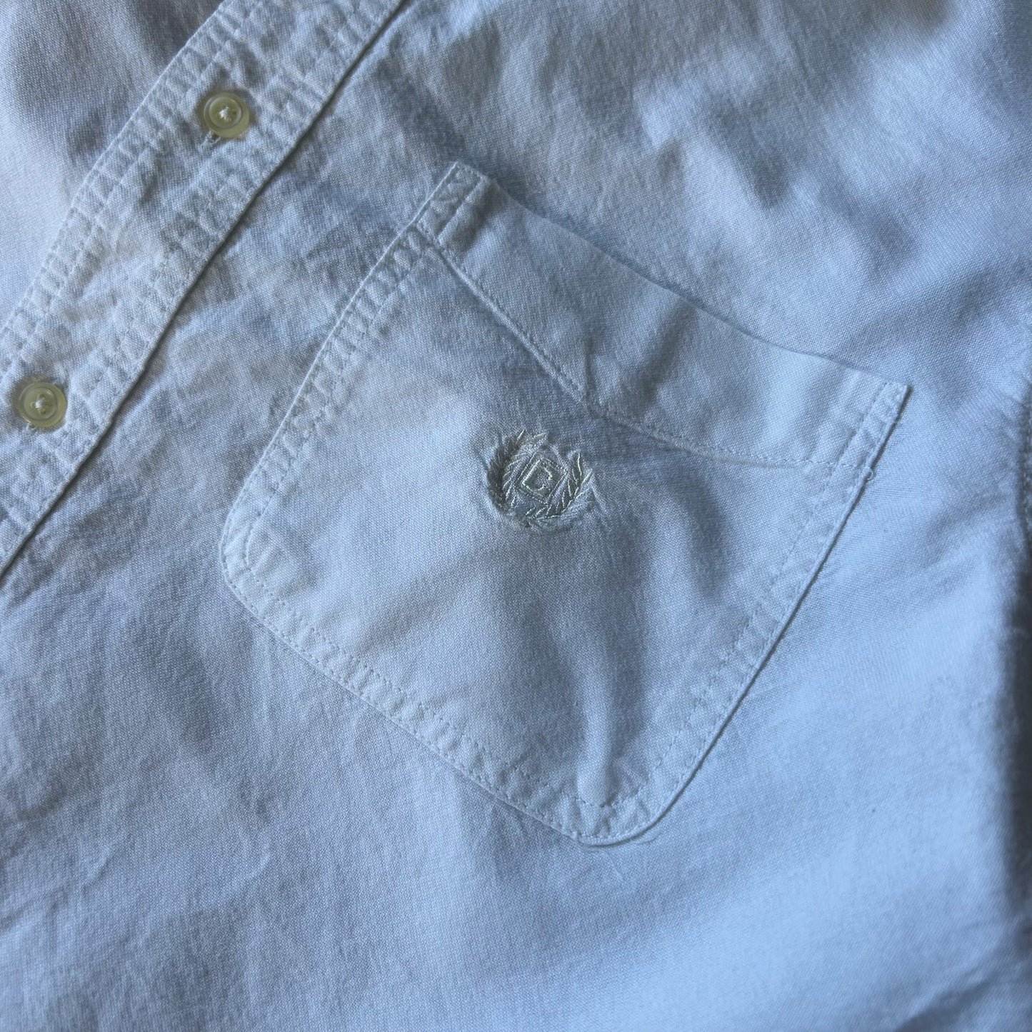 Chaps White Cotton Button-Down Shirt
