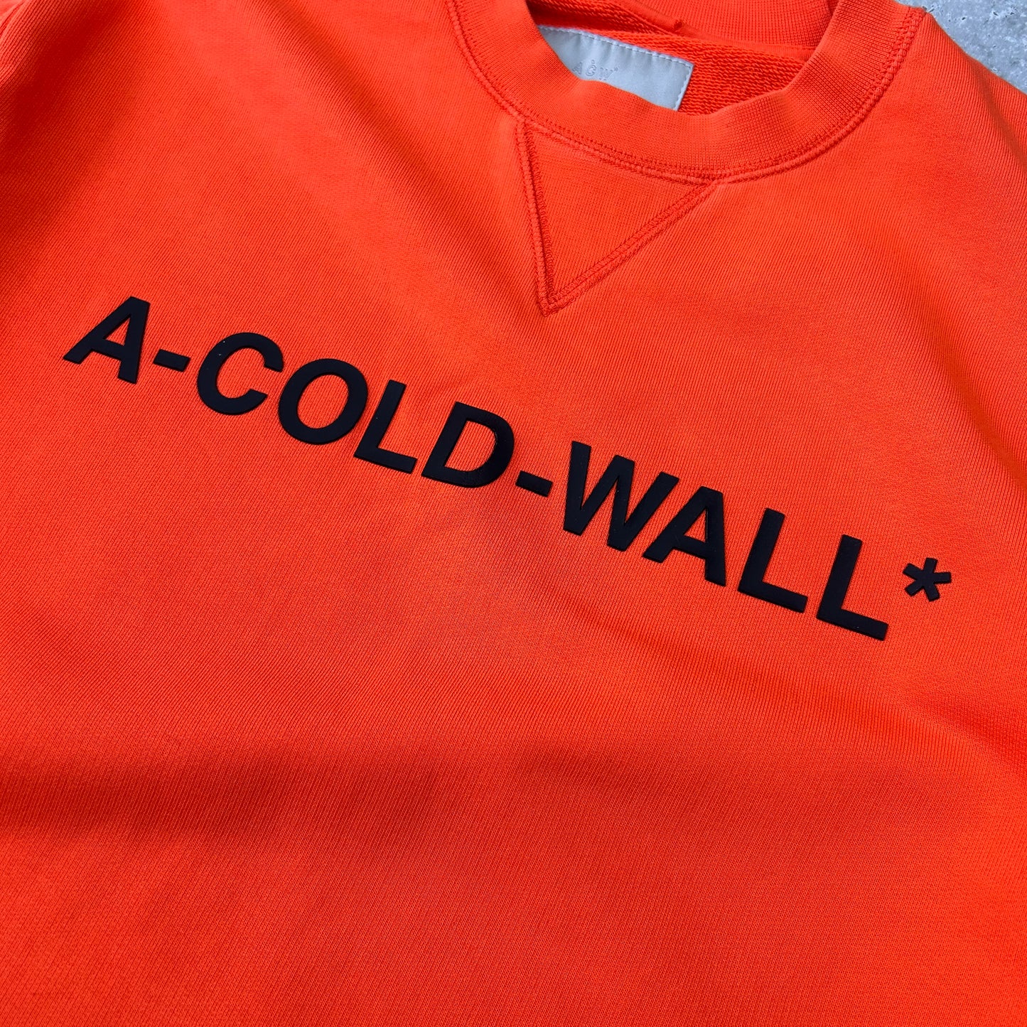 2020s | A-COLD-WALL* Bold Orange Crewneck Sweatshirt