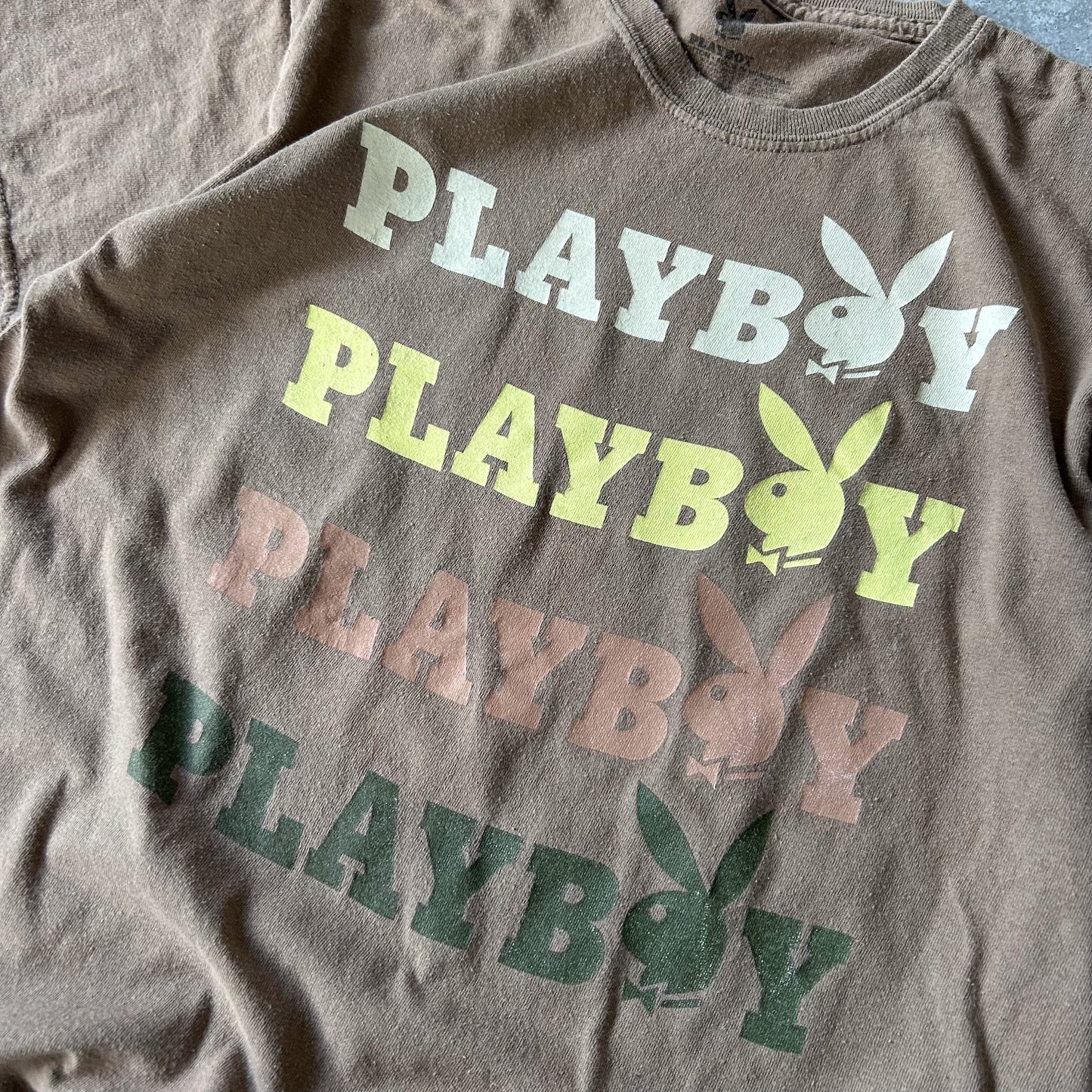 Vintage Brown Playboy Logo Tee