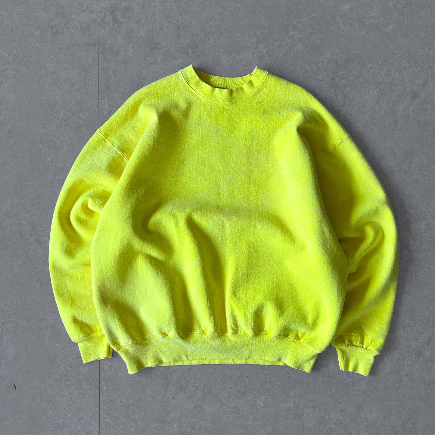 1980s | Vibrant Yellow Blank Sweatshirt