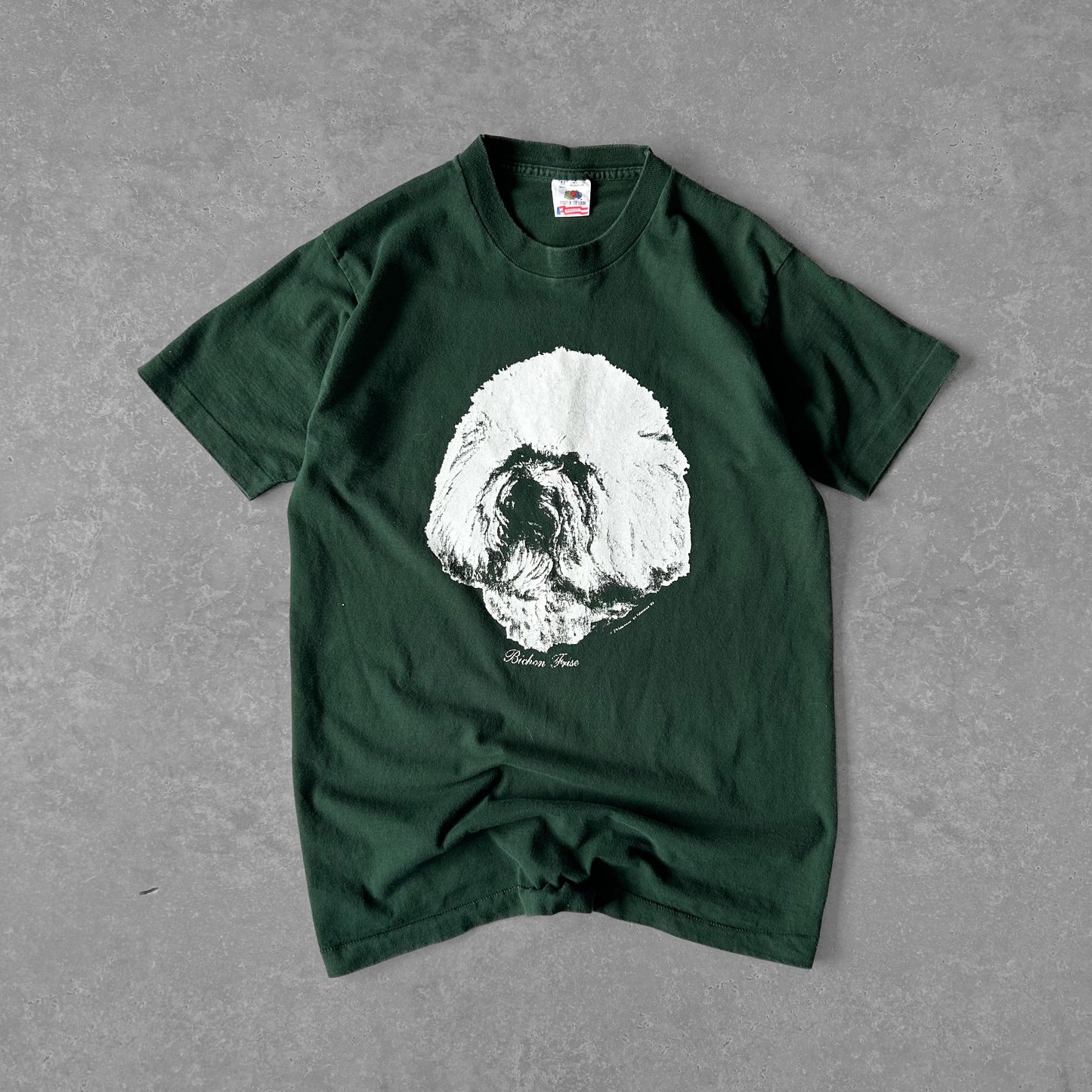 Vintage Men's Single Stitch Fruit Of The Loom Bichon Frise Tee