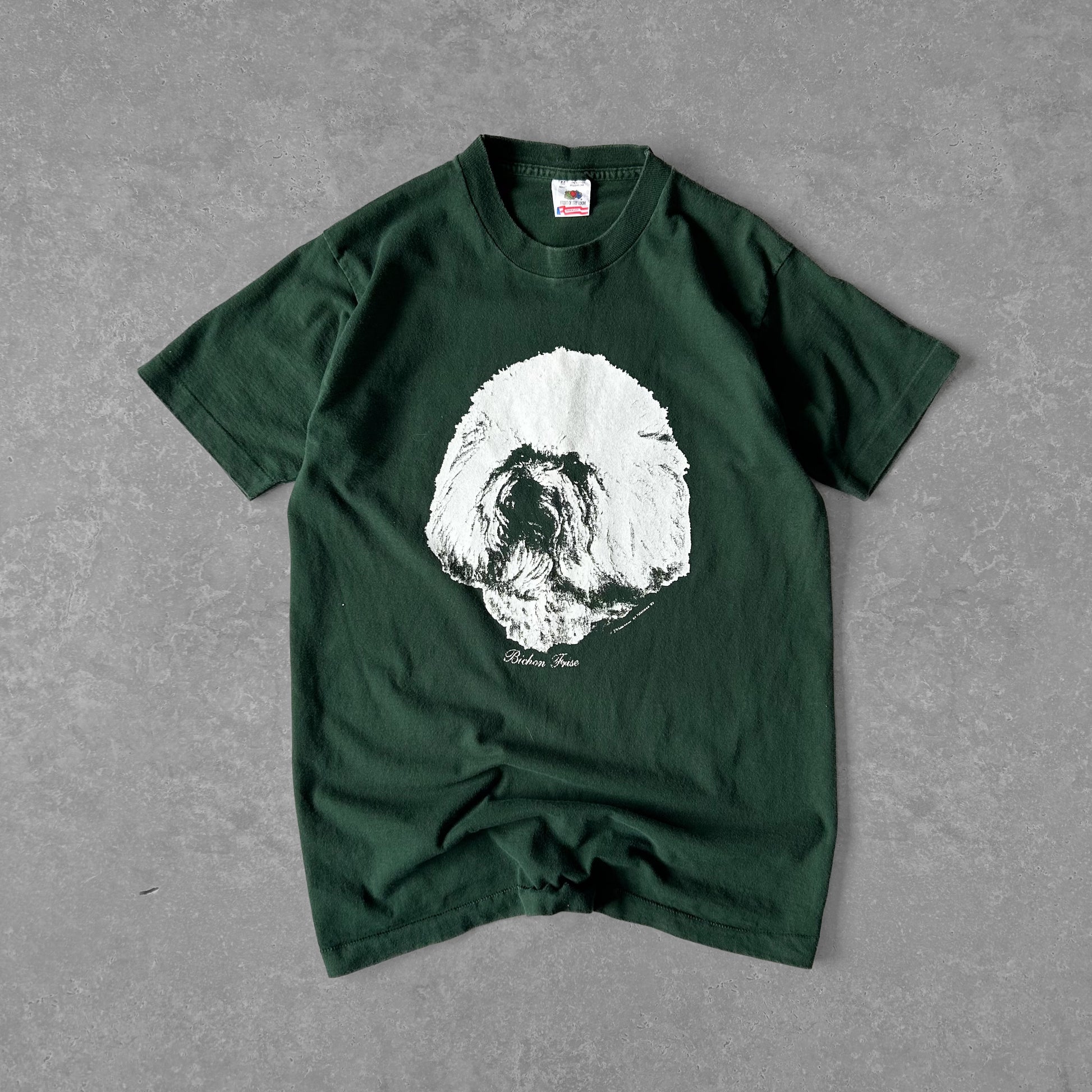 Vintage Men's Single Stitch Fruit Of The Loom Bichon Frise Tee