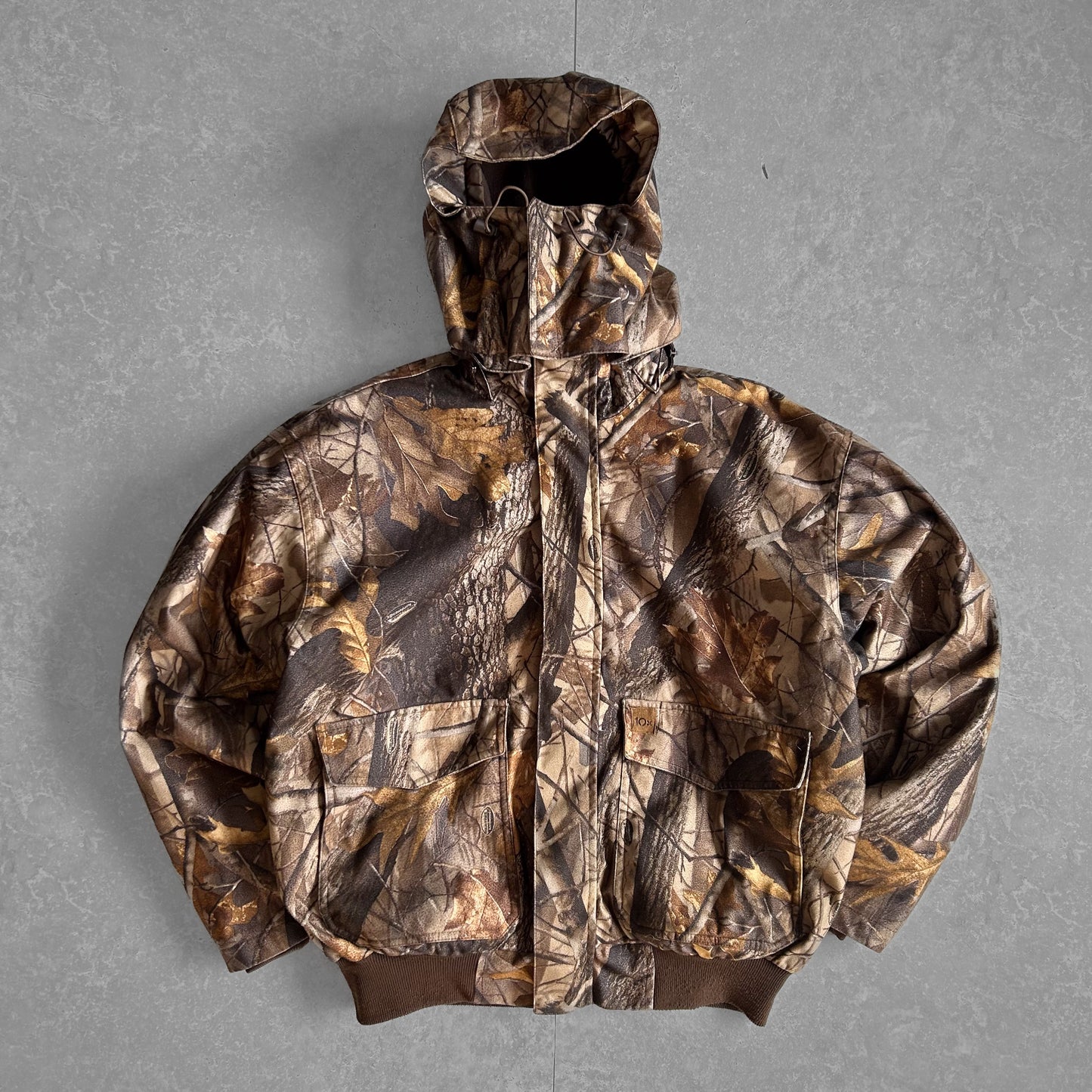 10X Camo Cropped Boxy Outdoor Jacket with Adjustable Hood
