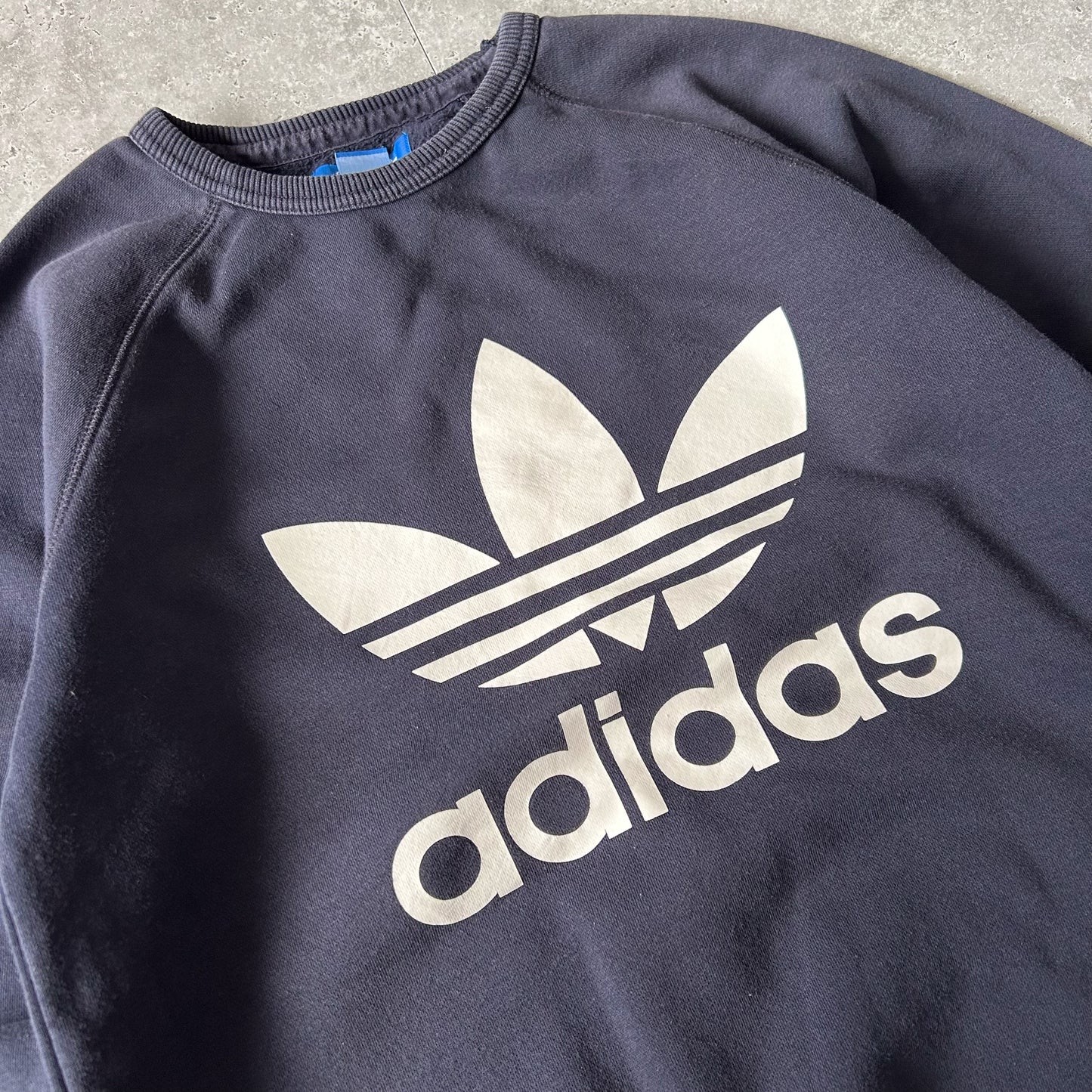 Adidas Navy Trefoil Logo Sweatshirt
