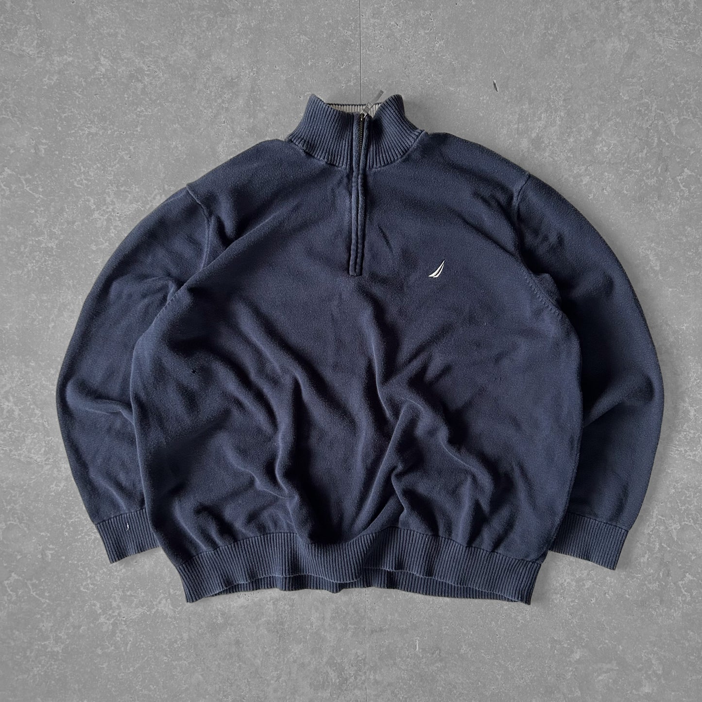 Nautica Navy Quarter-Zip Pullover Sweater