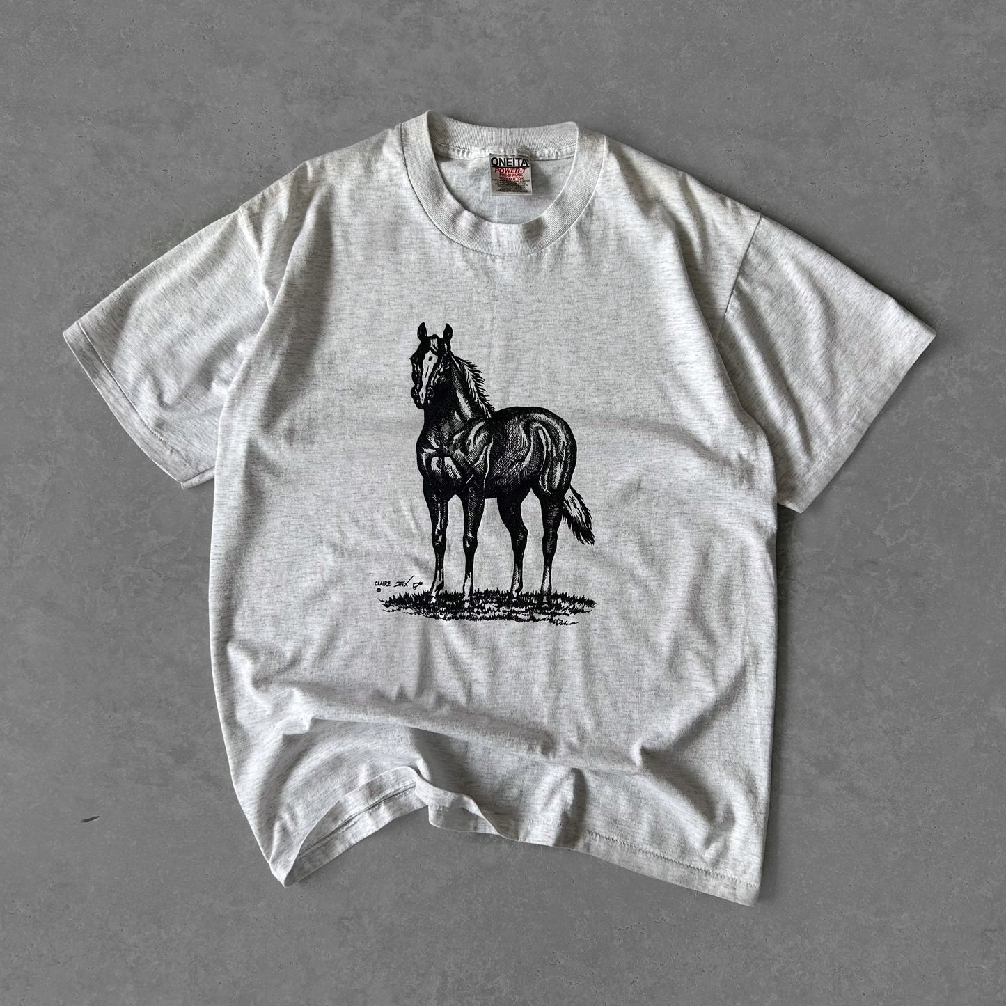 Vintage Men's Single Stitch Oneita Horse Tee