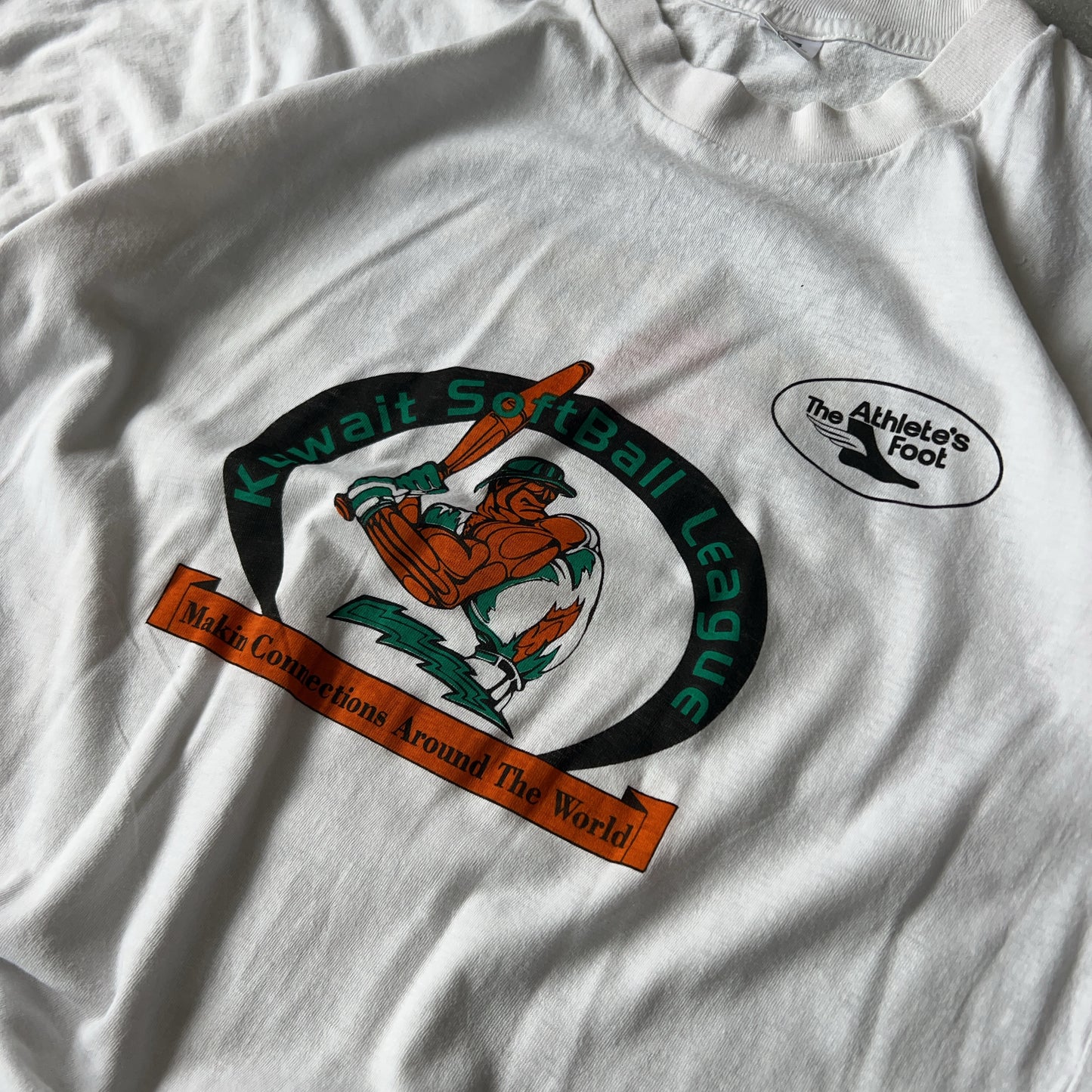 Vintage Men's Single Stitch Jumbo Kuwait SoftBall League Tee