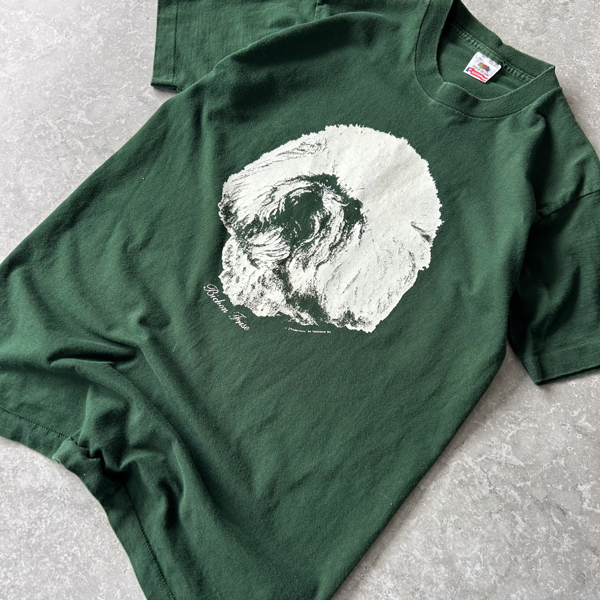 Vintage Men's Single Stitch Fruit Of The Loom Bichon Frise Tee