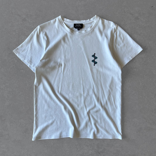 A.P.C. White Graphic T-Shirt