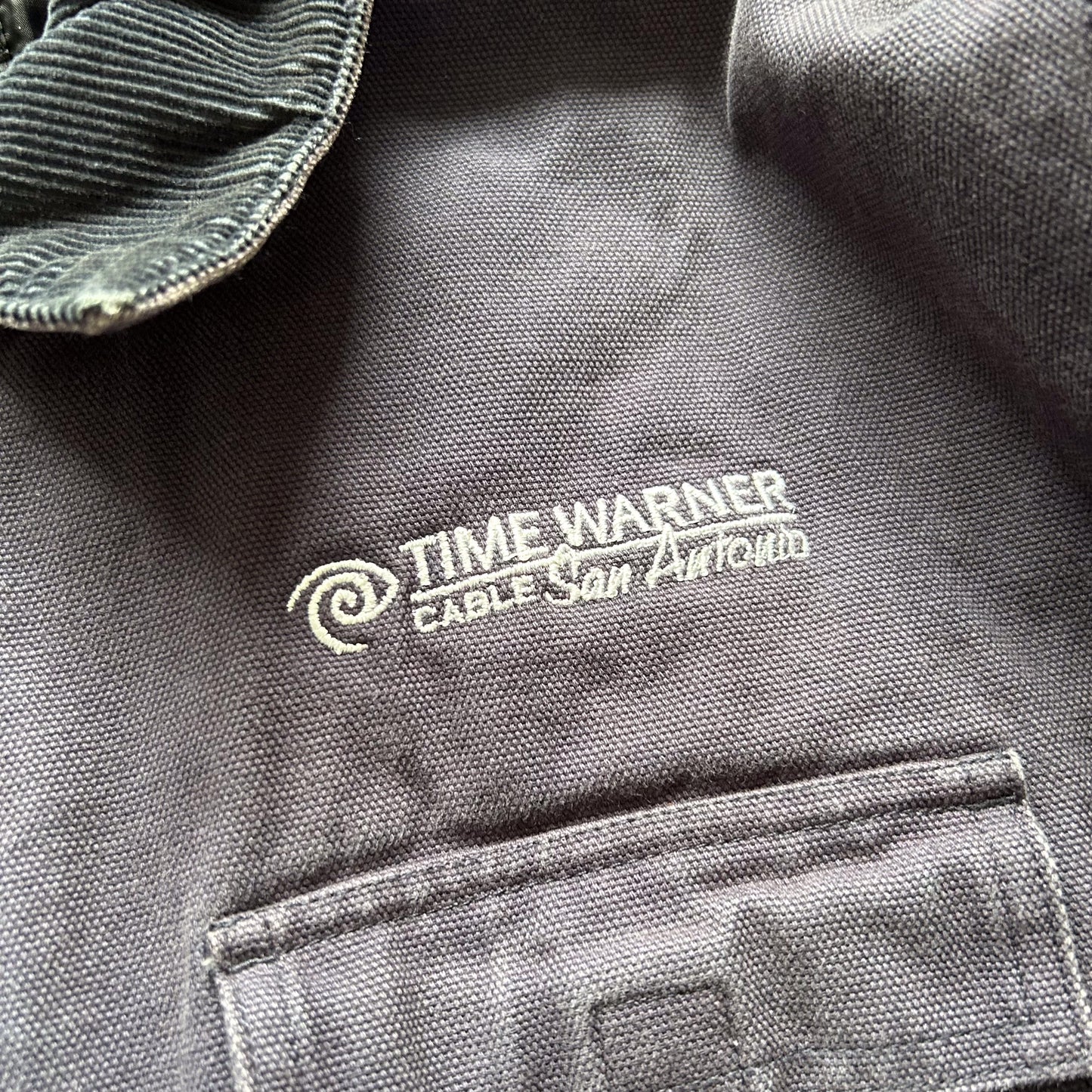 1990s - vintage 'time warner' work-wear jacket