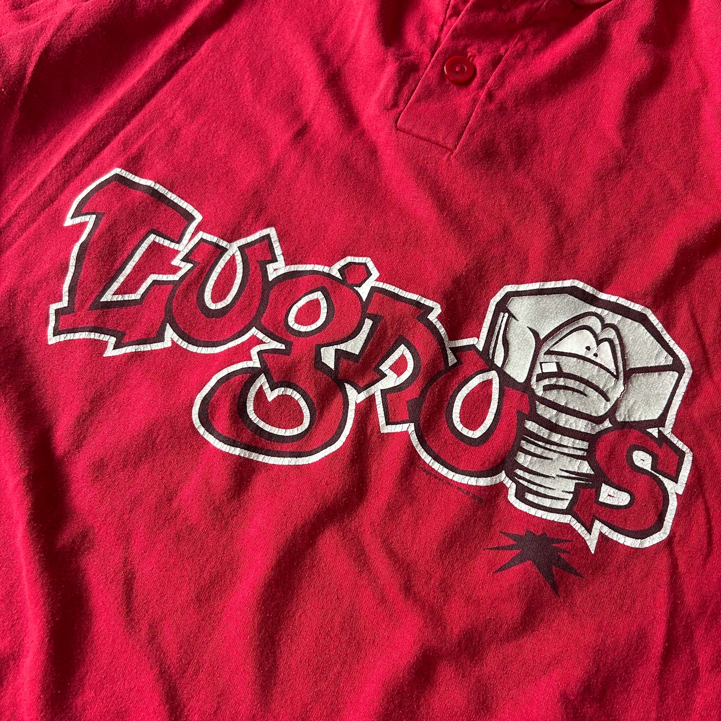 Red Majestic Vintage Baseball Tee