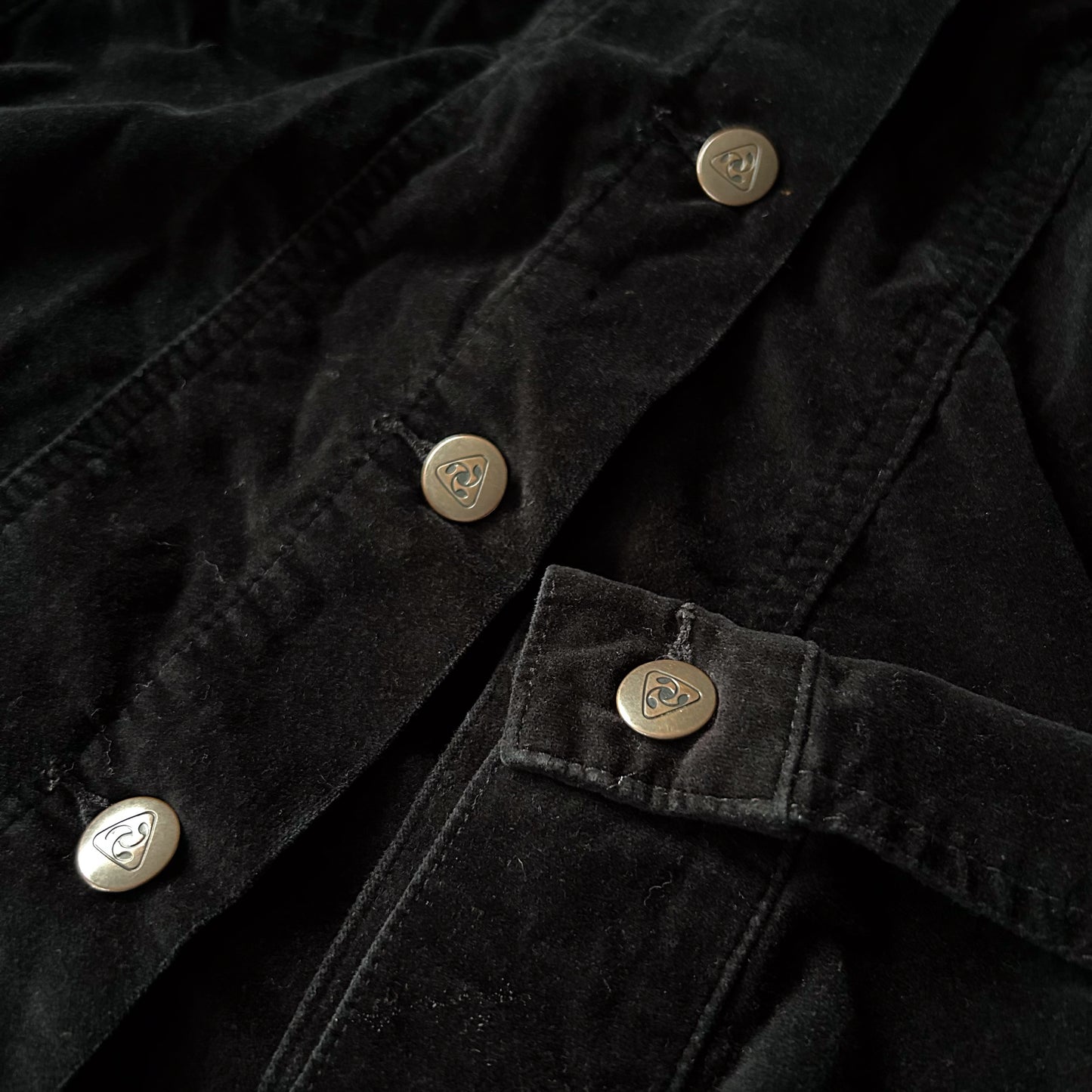 Black Cord Jacket with Copper Buttons