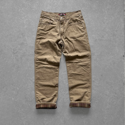 Lee Men's Relaxed Fit Chino Pants with Plaid Cuffs