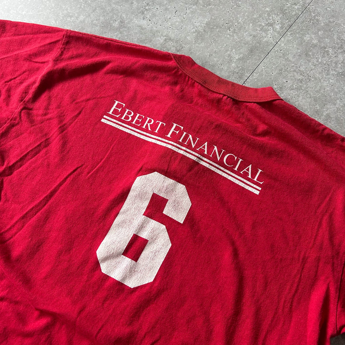 Red Majestic Vintage Baseball Tee