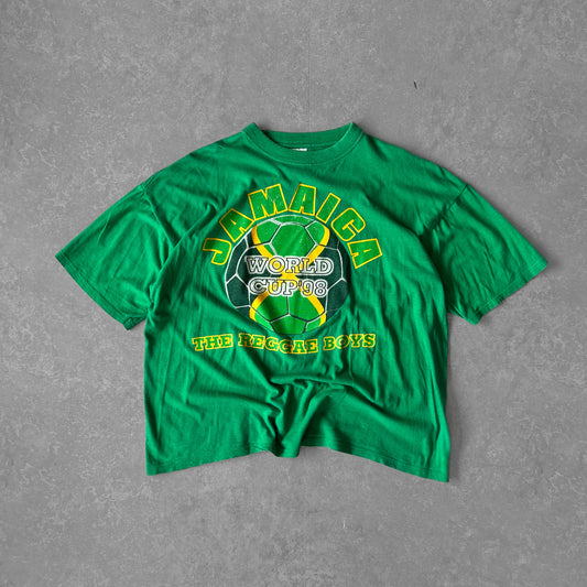 Vintage Jamaica World Cup 98 Graphic Tee - Green, XL