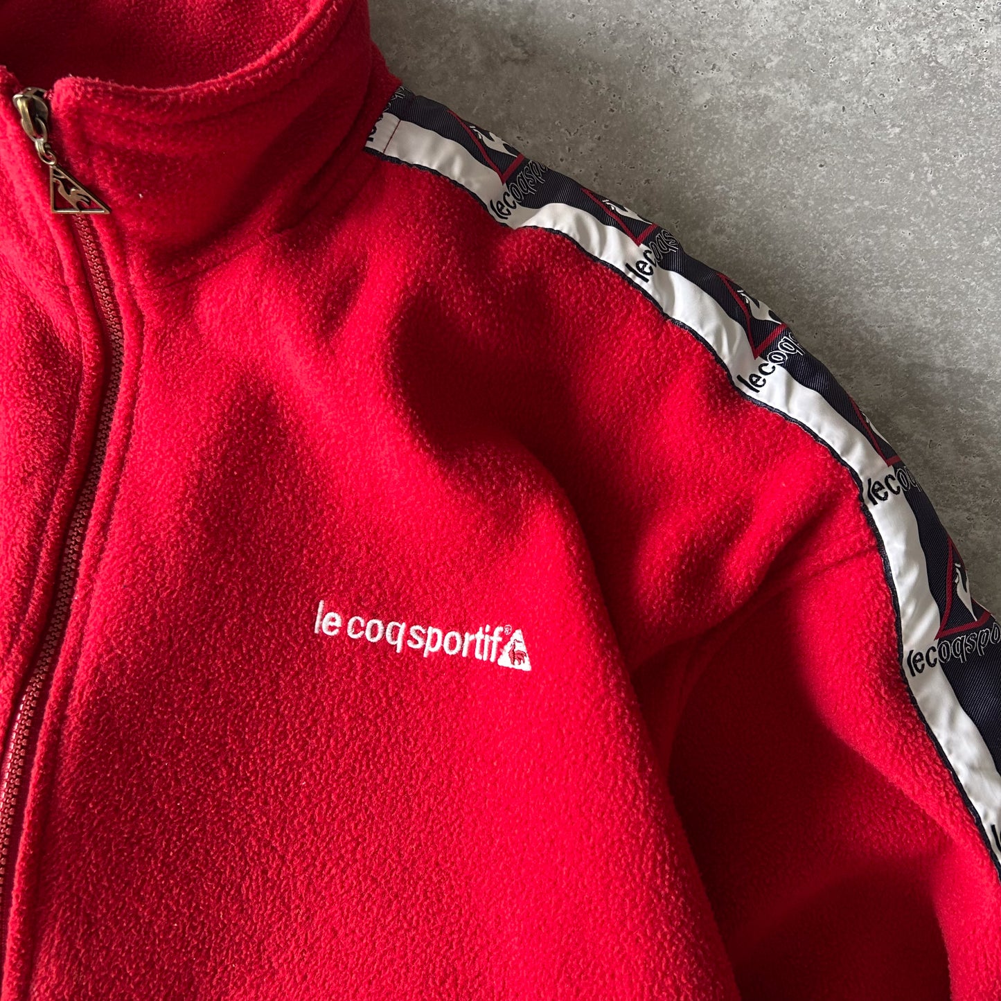 Le Coq Sportif Retro Zip-Up Fleece Jacket