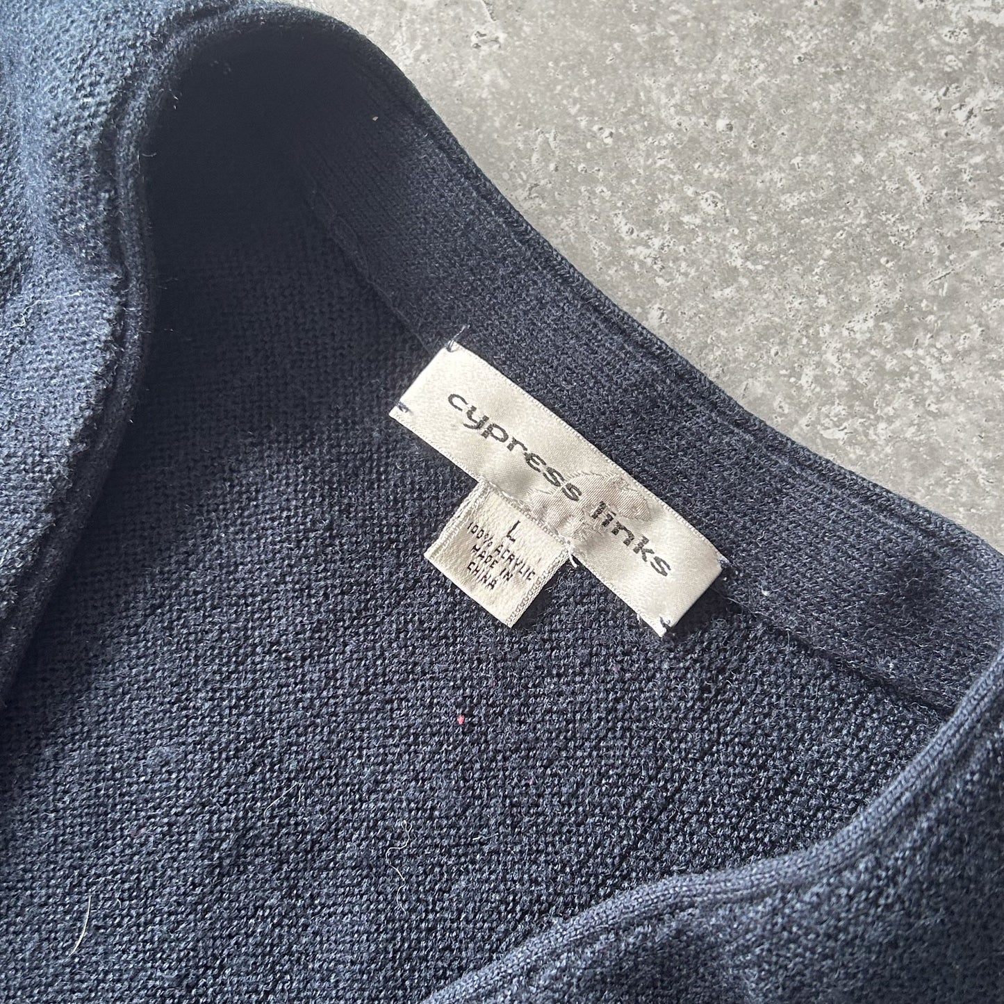 Cypress Links Classic Navy Cardigan