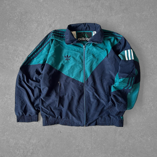 Adidas Retro Track Jacket in Teal and Navy